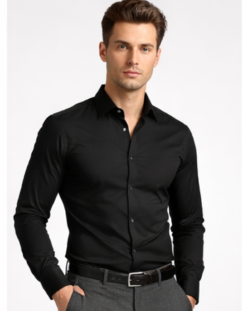Premium Black Slim Fit Formal Shirt